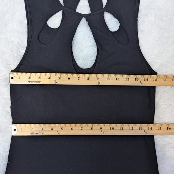 Y2K Cache Sleeveless Jersey Knit Sheath Dress with Cutouts Black Size M - Picture 10 of 14